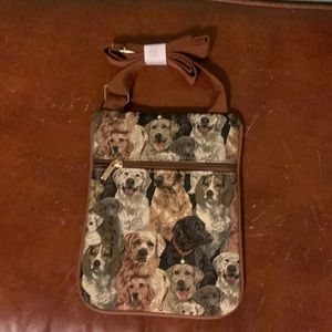 NWOT Tapestry Labrador crossbody bag